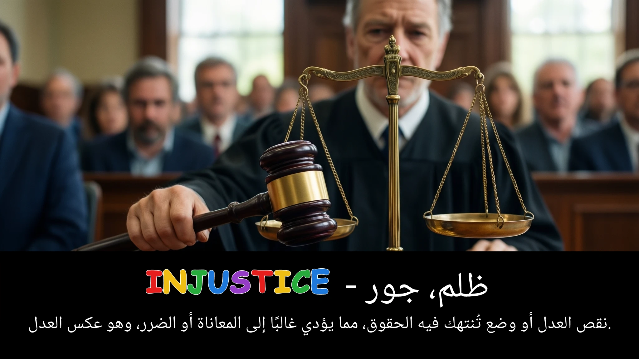 Arabic Illustration for injustice